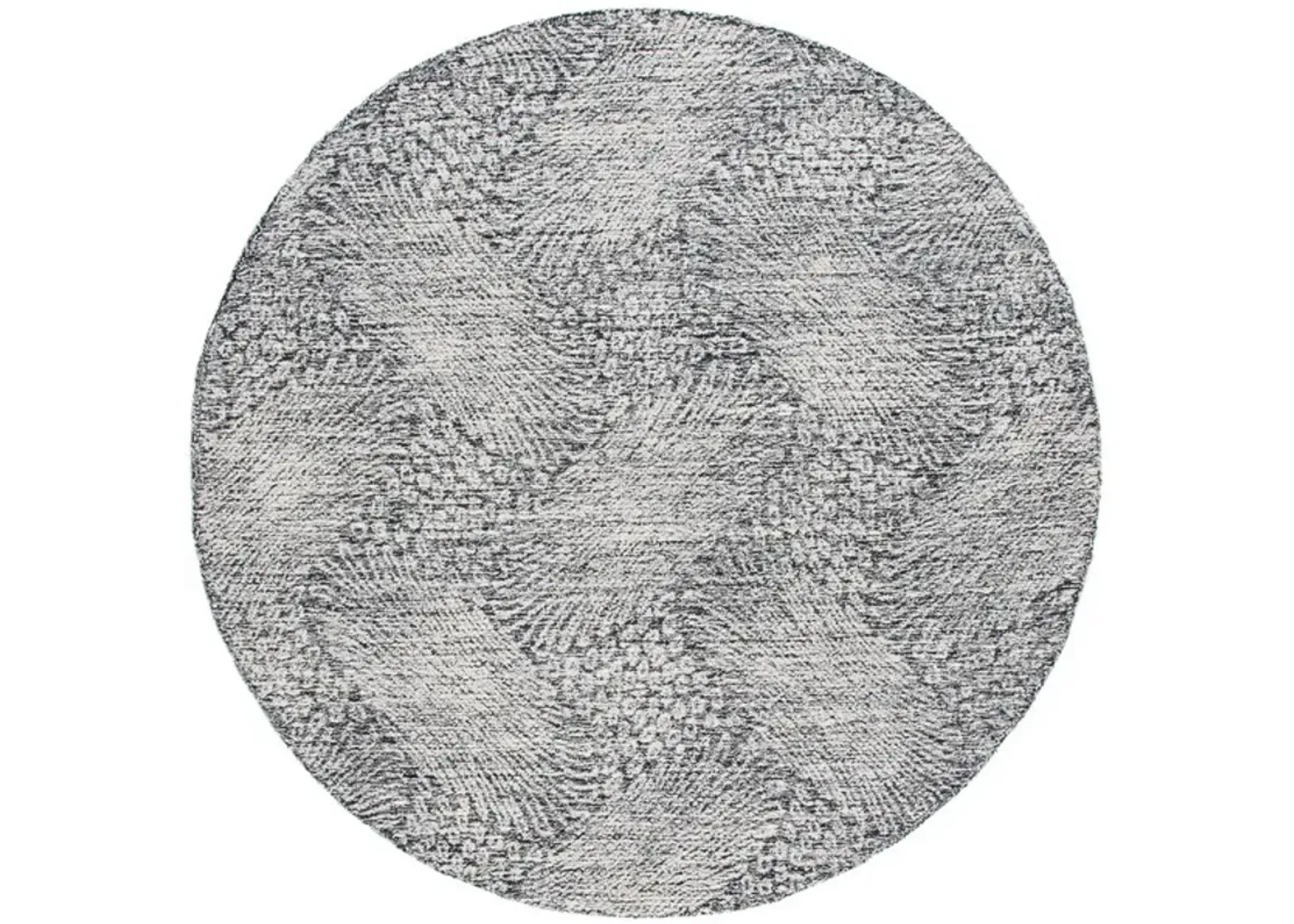 EBONY 105 Black  6' X 6' Round Round Rug