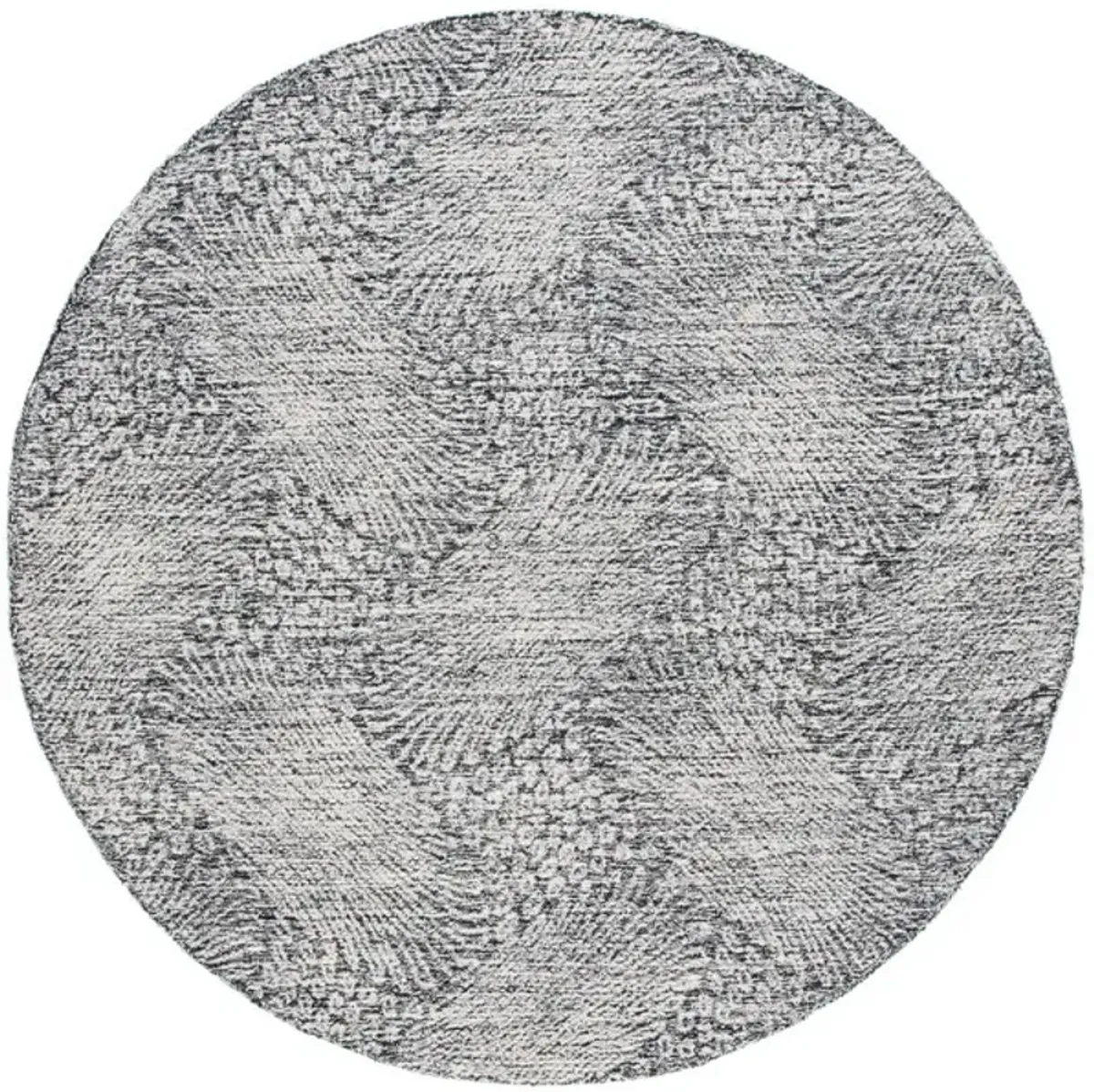 EBONY 105 Black  6' X 6' Round Round Rug