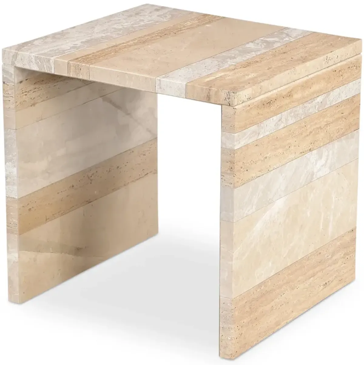 Rosa Accent Table Multicolor Marble