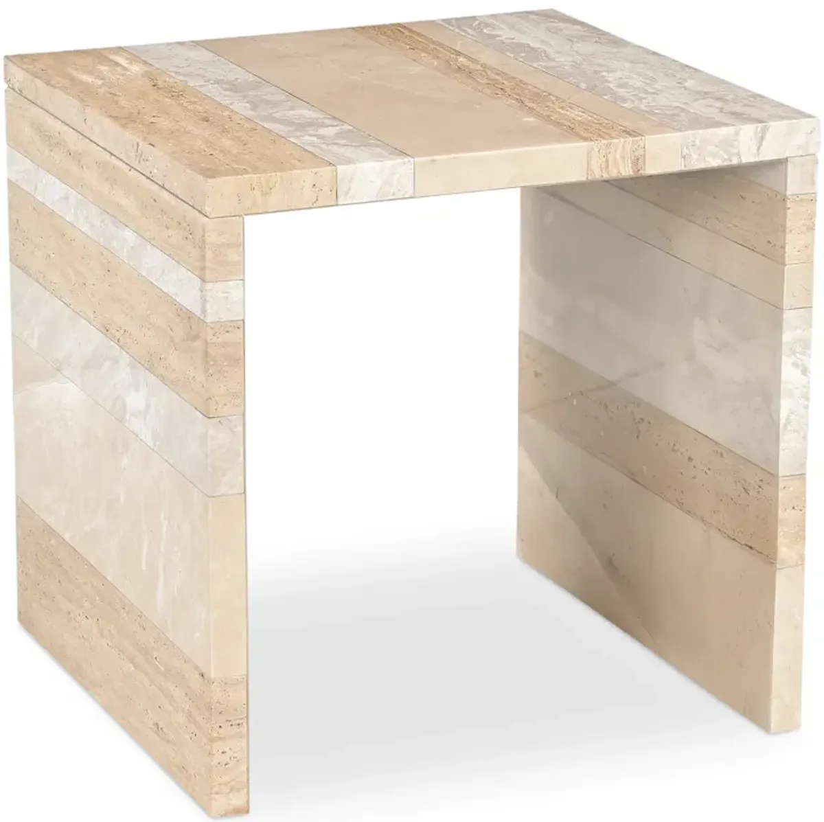 Rosa Accent Table Multicolor Marble