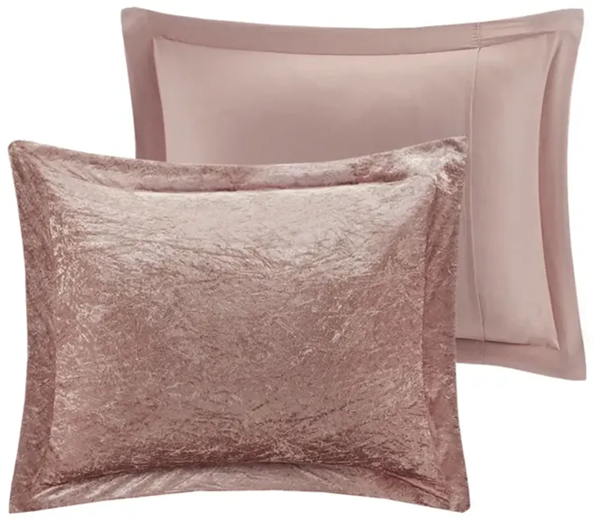 Intelligent Design Felicia Blush Velvet Comforter Set