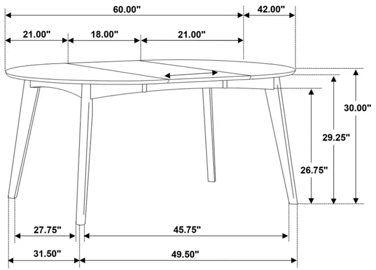 Jedda Oval Dining Table Dark Walnut