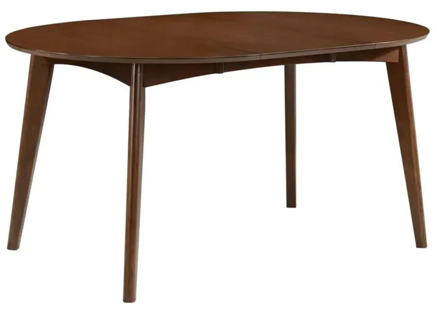 Jedda Oval Dining Table Dark Walnut