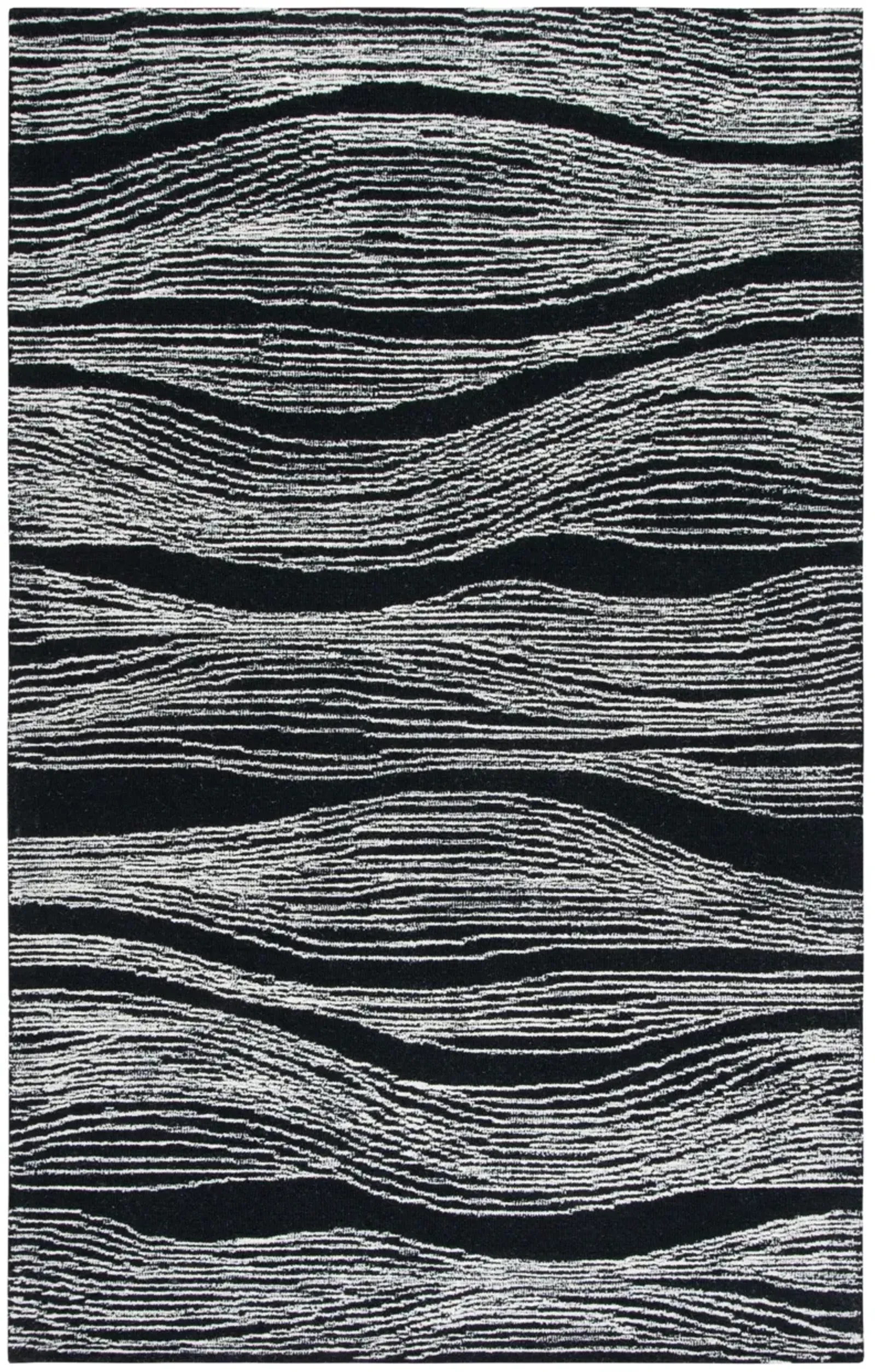 METRO 995 BLACK  9' x 12' Large Rectangle Rug