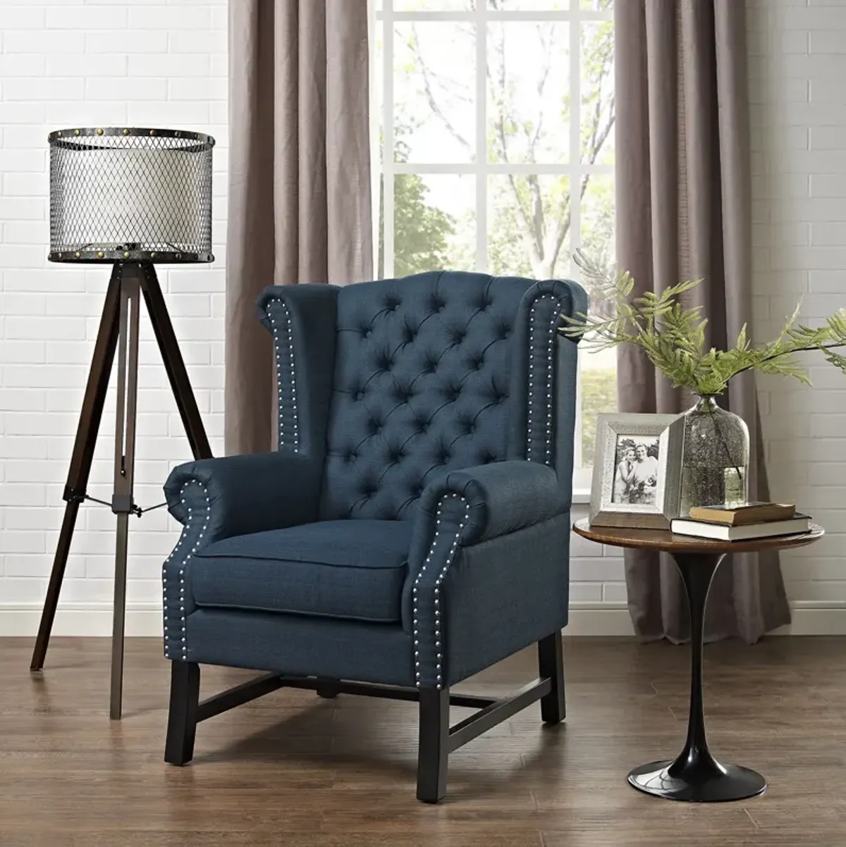 Steer Upholstered Fabric Armchair