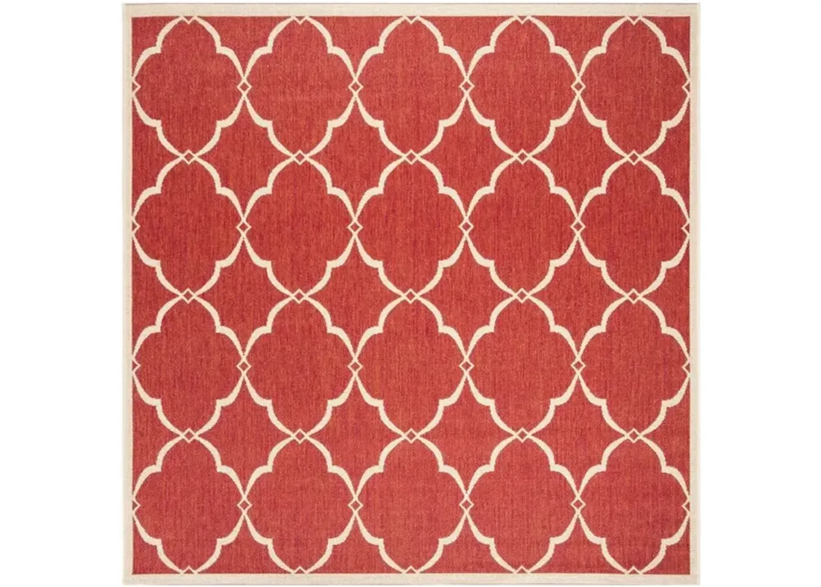 LINDEN 125 Collection LND125Q-6SQ Red / Creme 6'-7" X 6'-7" Square