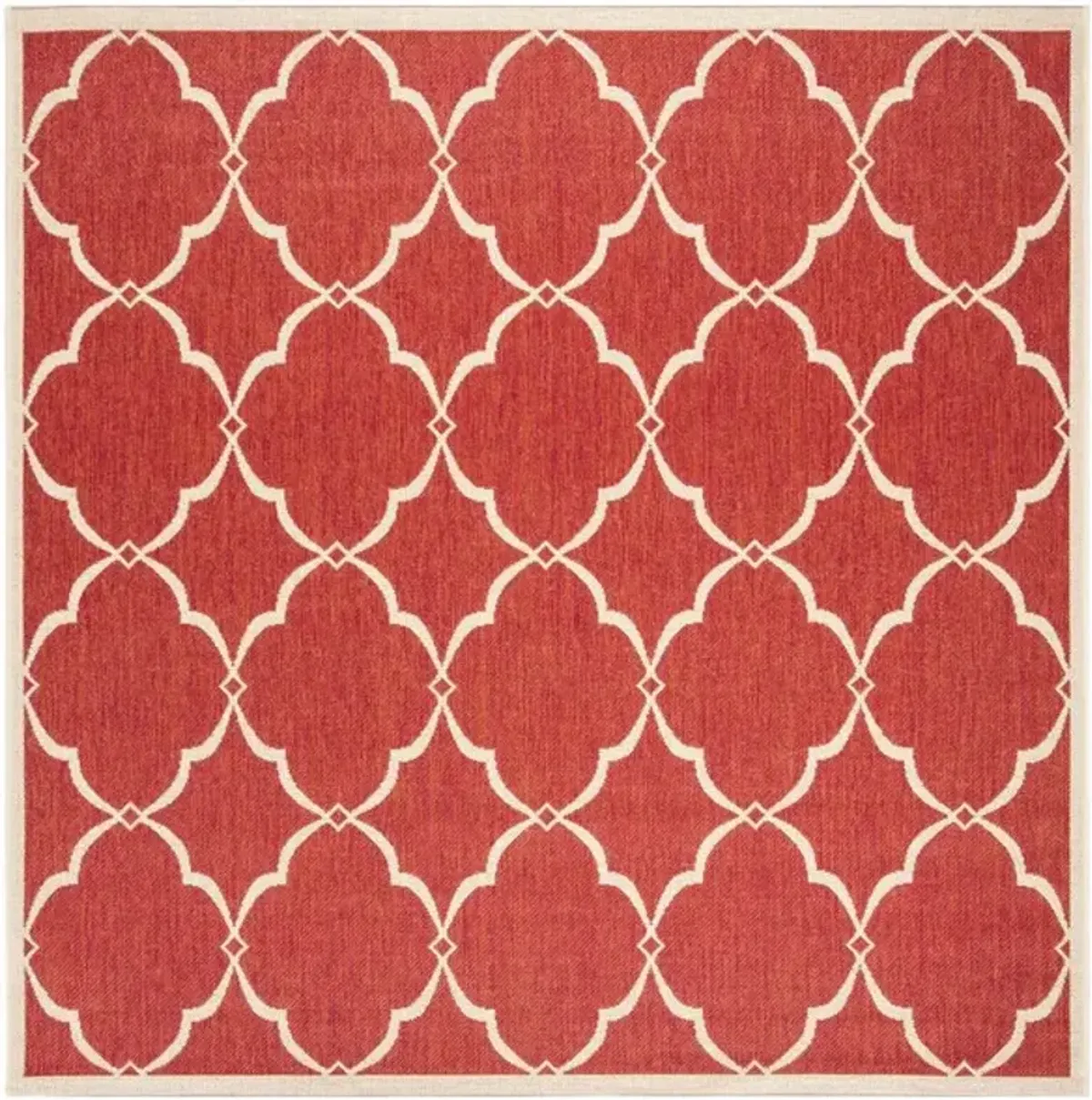 LINDEN 125 Collection LND125Q-6SQ Red / Creme 6'-7" X 6'-7" Square