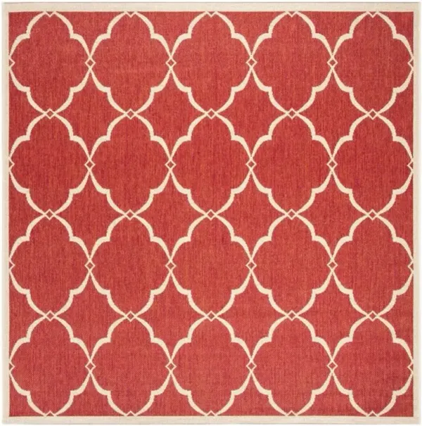 LINDEN 125 Collection LND125Q-6SQ Red / Creme 6'-7" X 6'-7" Square