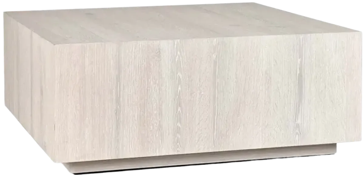 Layne 42" Square Coffee Table White Wash