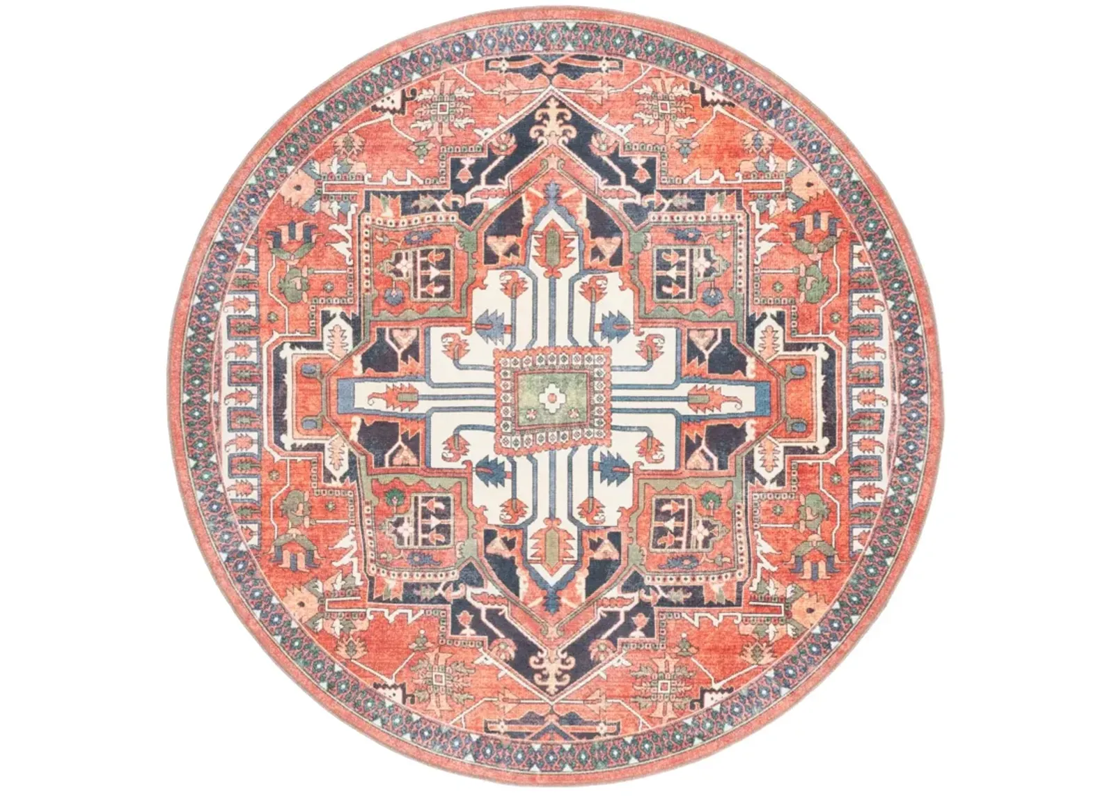 SERAPI 812 RUST  6'-7' x 6'-7' Round Round Rug