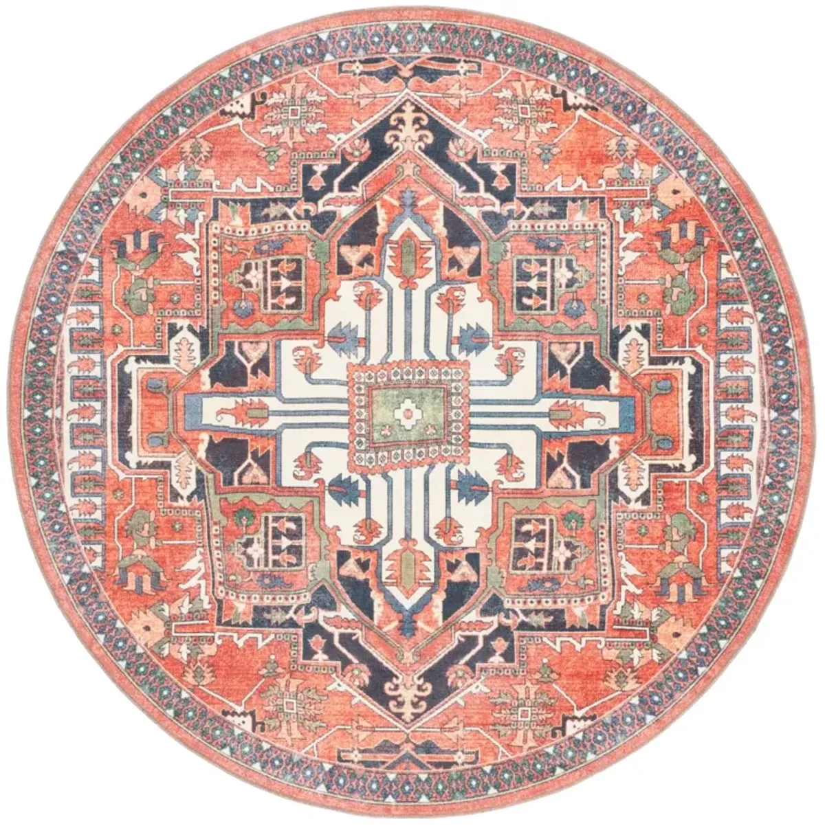 SERAPI 812 RUST  6'-7' x 6'-7' Round Round Rug