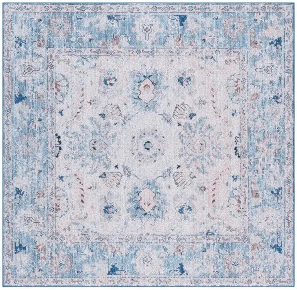 TUCSON 908 BLUE  6' x 6' Square Square Rug