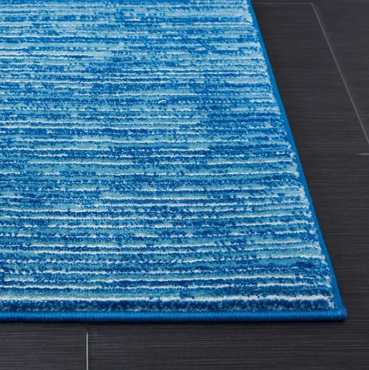 VISION 606 BLUE 2'-2' x 16' Runner Rug