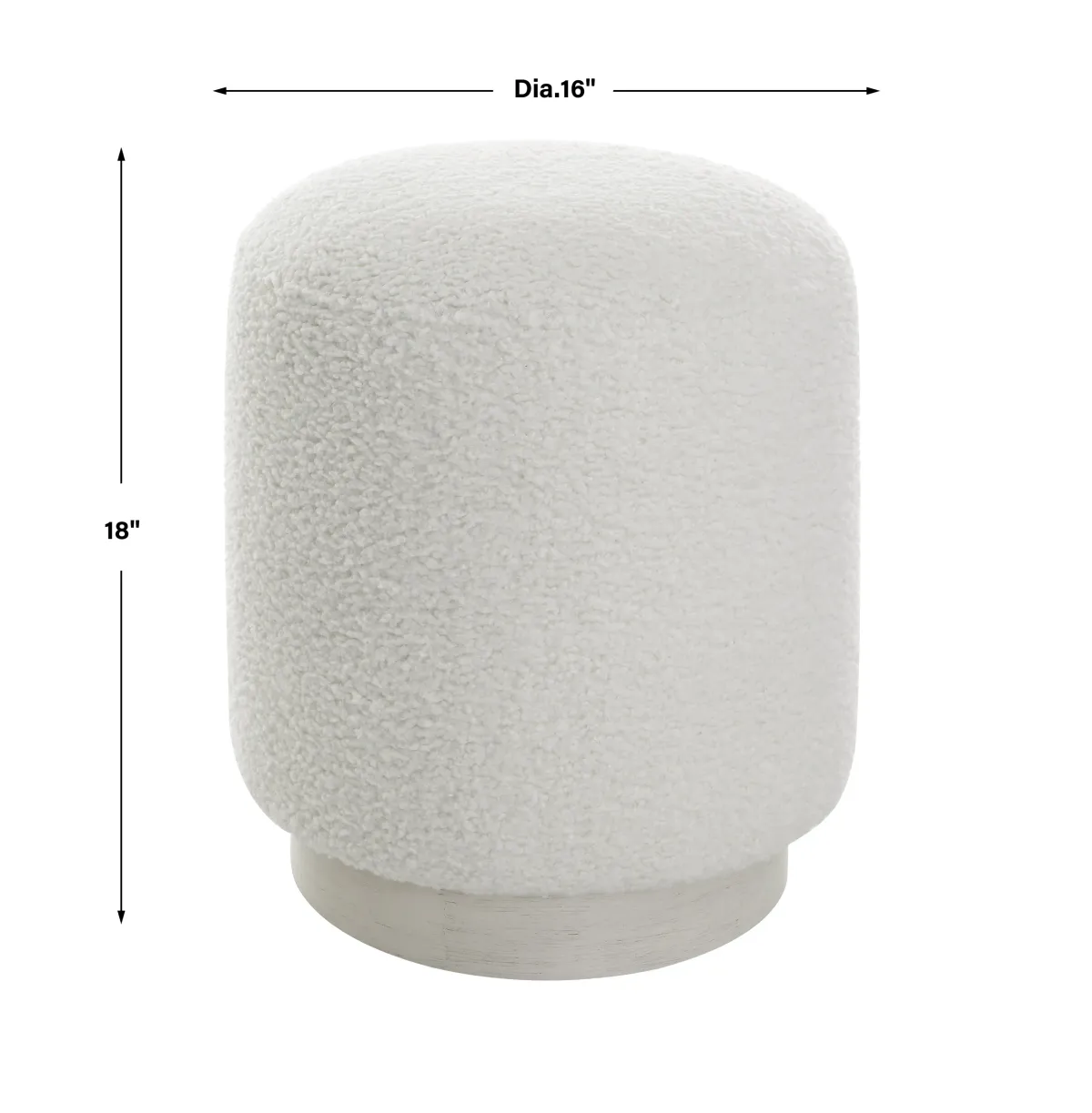 Avila White Ottoman