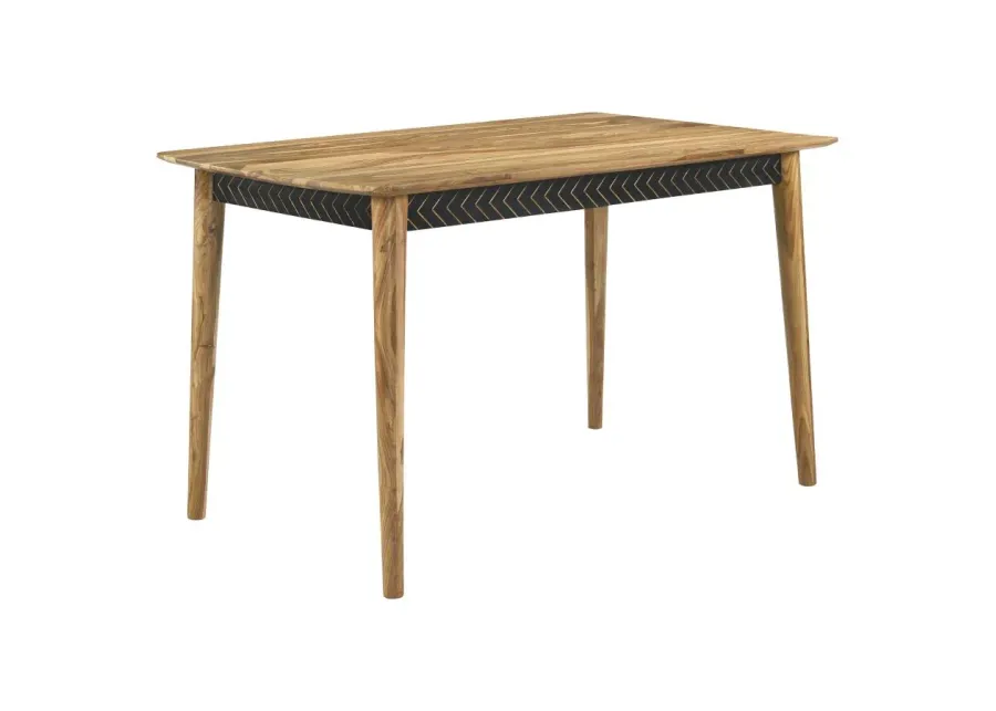 Partridge Rectangular Counter Height Table Natural Sheesham