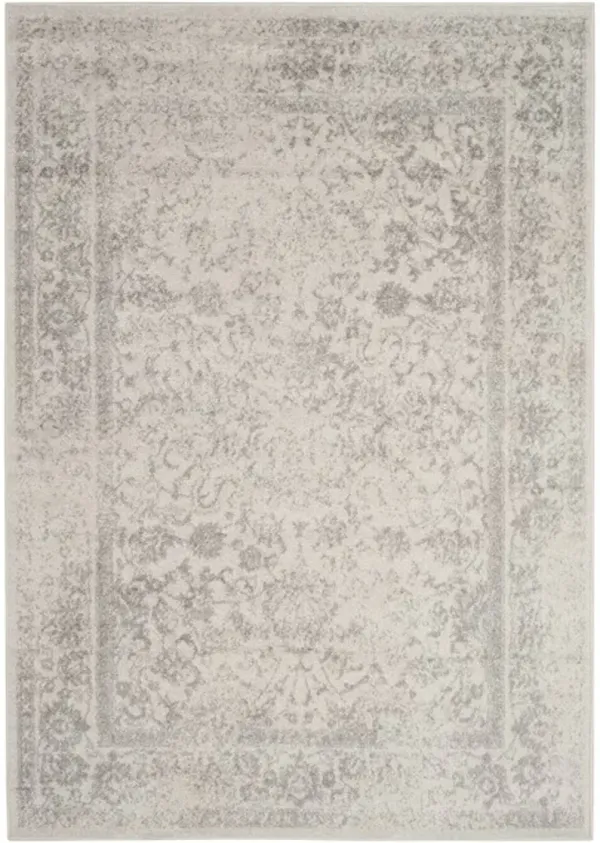 Adirondack Contemporary Ivory / Silver 3' X 5' Powerloomed Rug