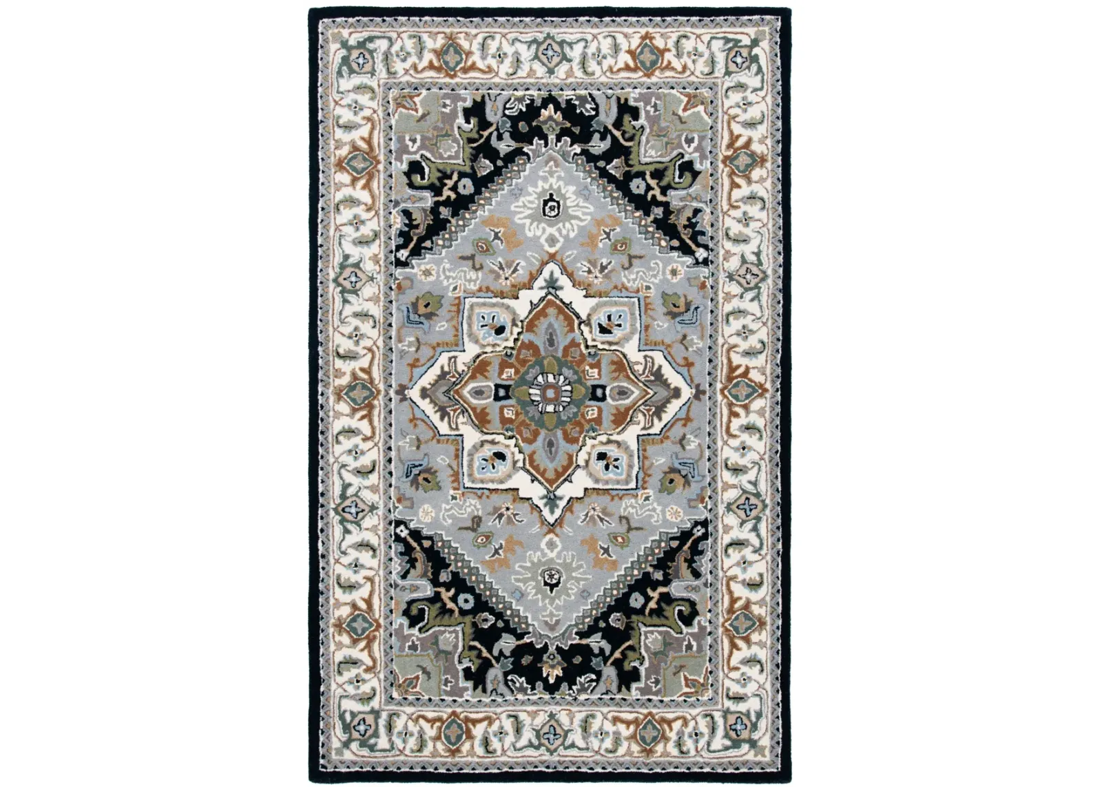 HERITAGE 625 GREY  11' x 15' Large Rectangle Rug