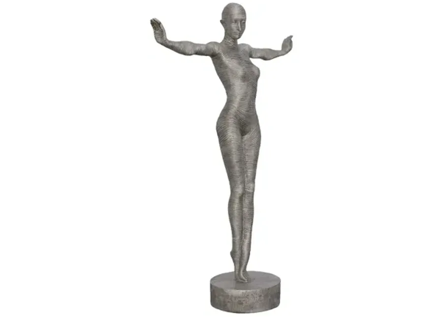 Outstretched Arms Standing Sculpture, Aluminum