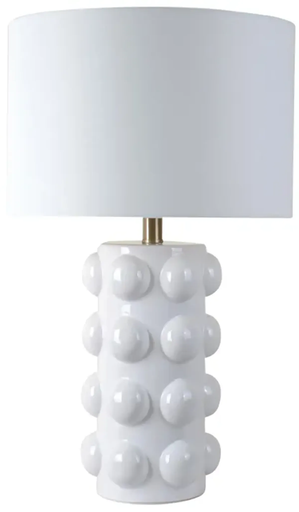 Ceramic 22" Bubble Table Lamp, White