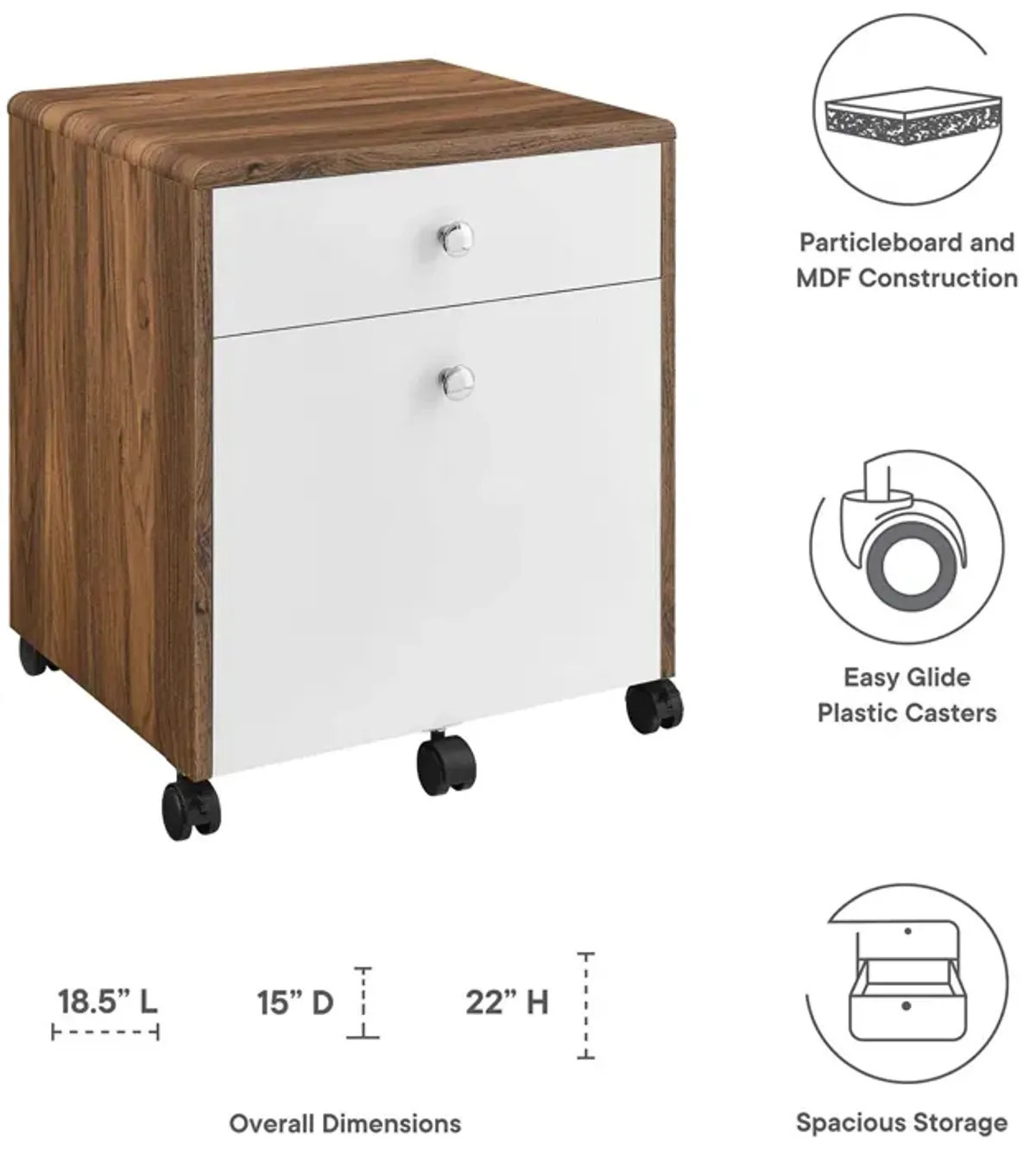 Transmit  Wood File Cabinet