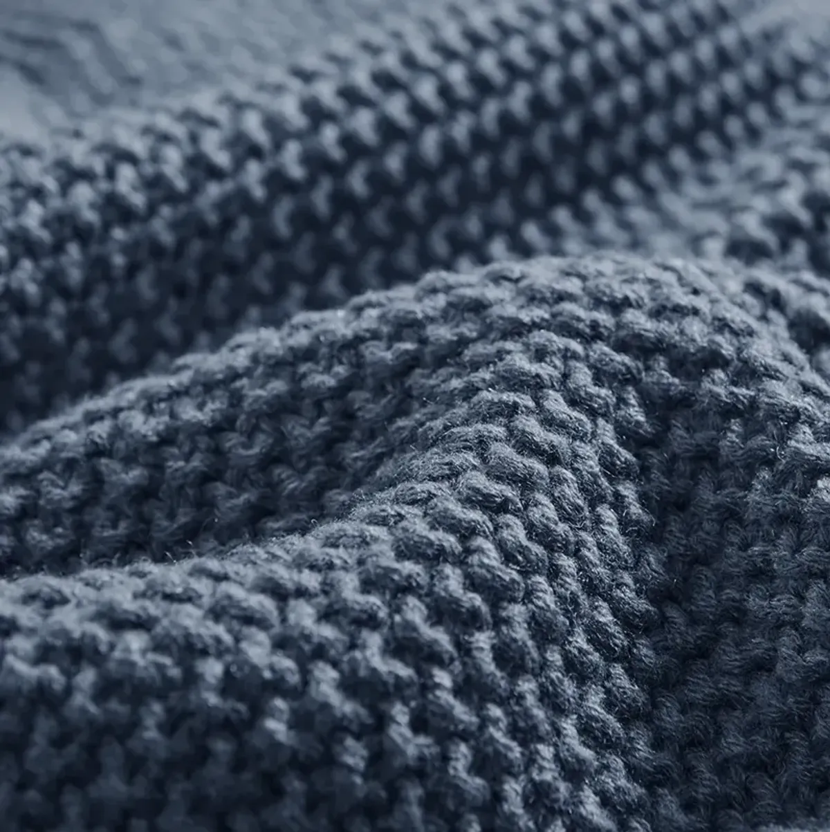 INK+IVY Bree Knit Indigo Blanket