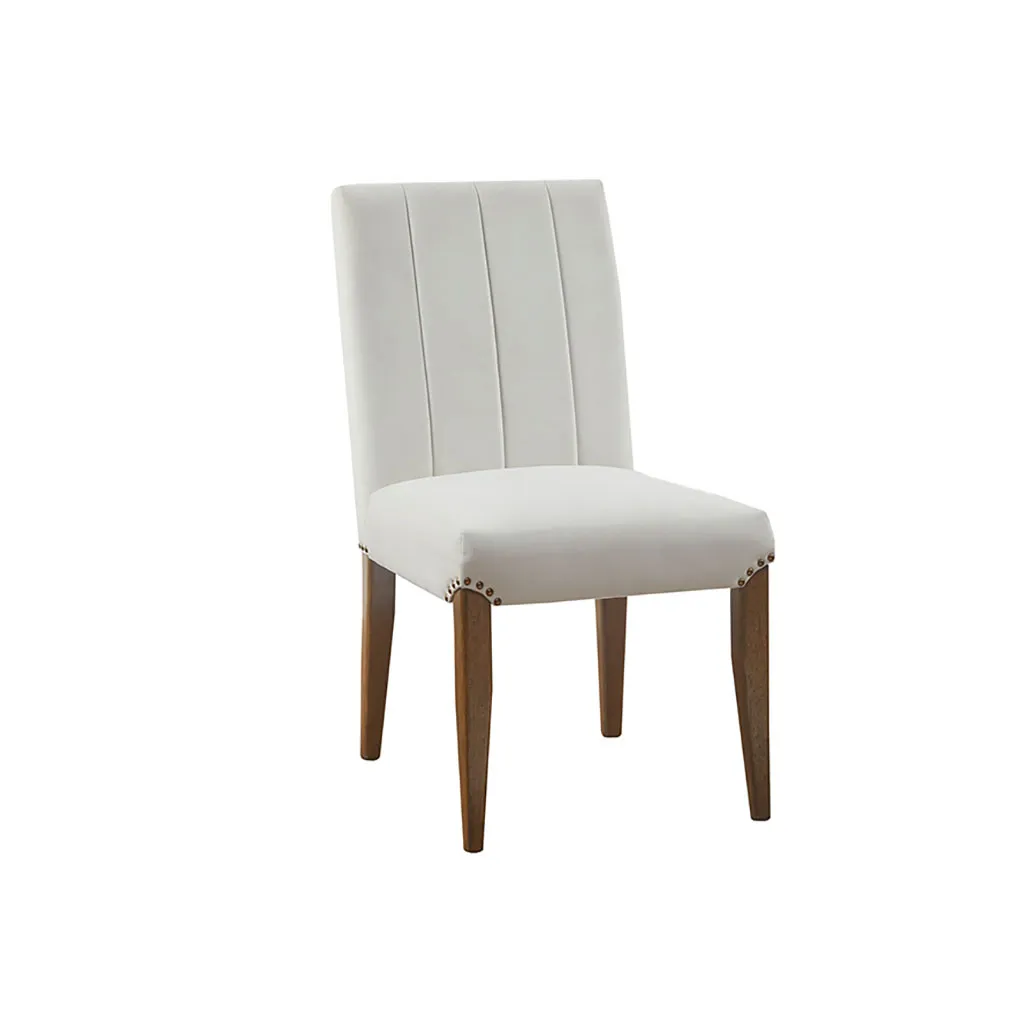 Madison Park Audrey Cream Channel Tufting Dining Chair (Set of 2)