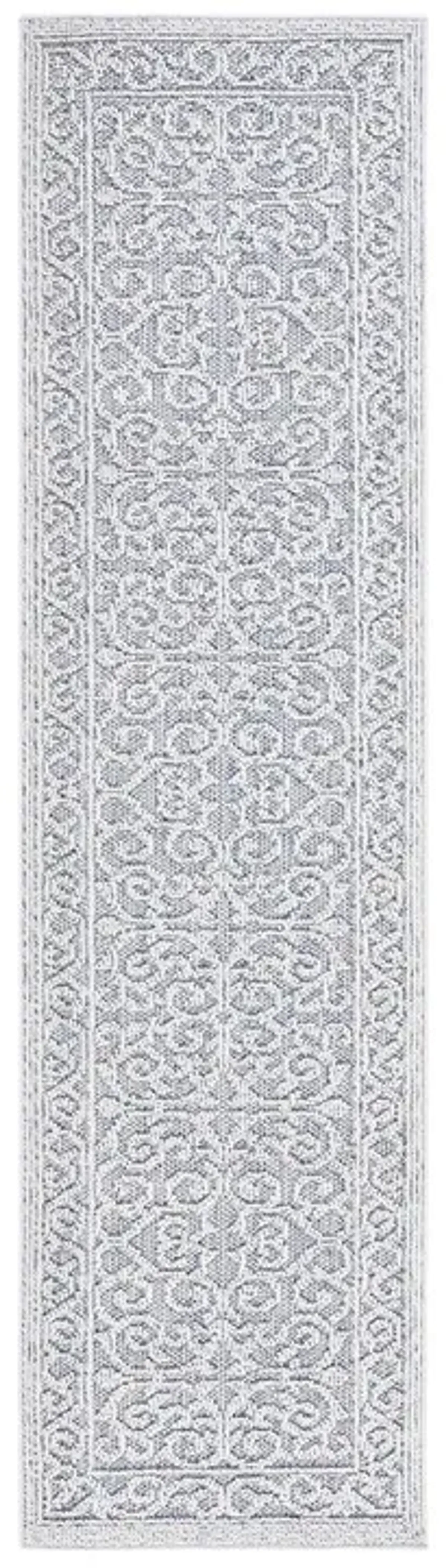 GLOBAL 204 Blue 2'-2' X 8' Runner Rug