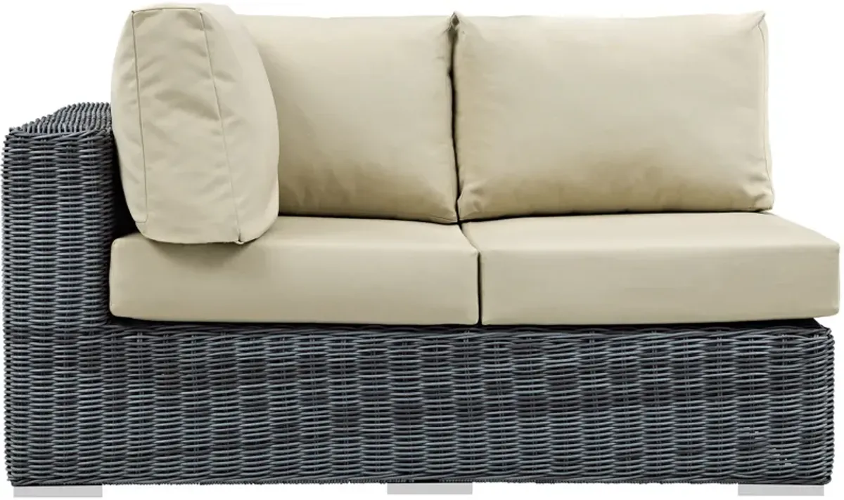 Summon Outdoor Patio Sunbrella® Left Arm Loveseat