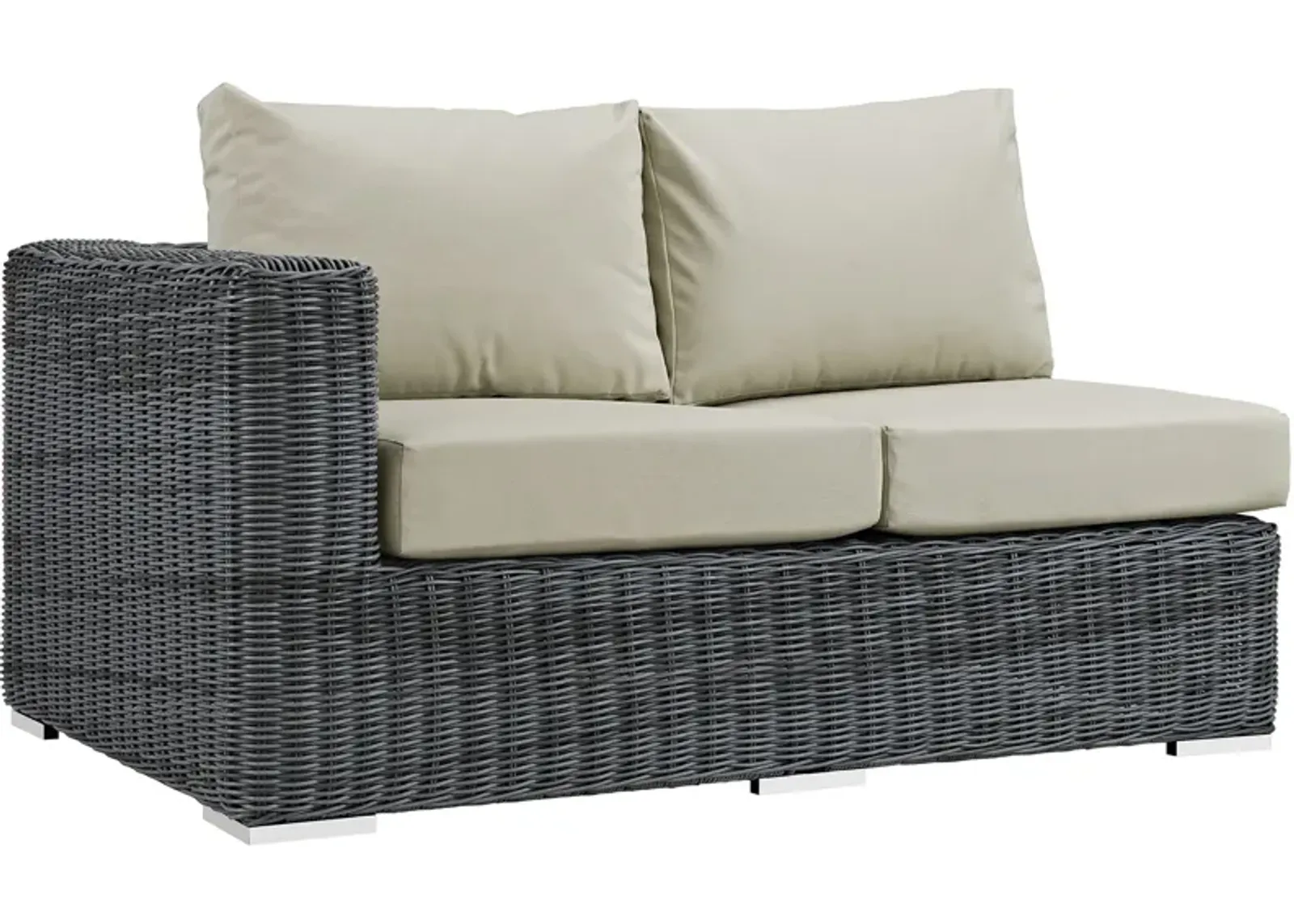 Summon Outdoor Patio Sunbrella® Left Arm Loveseat