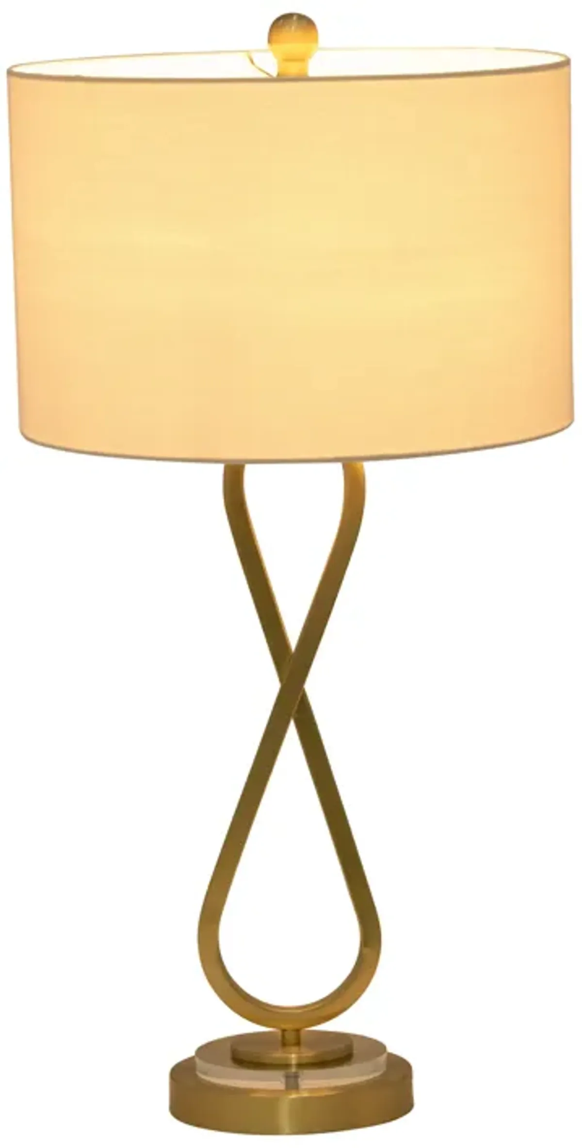 Metal, S/2 28" Infinity Table Lamps, Gold