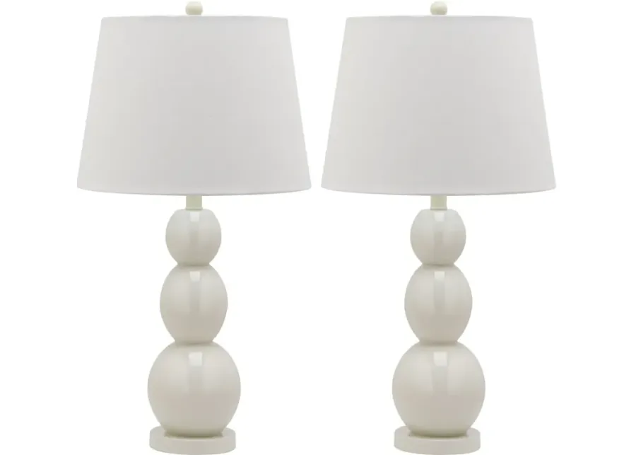 Jayne 26.5-Inch H Three Sphere Glass Lamp - Set of 2