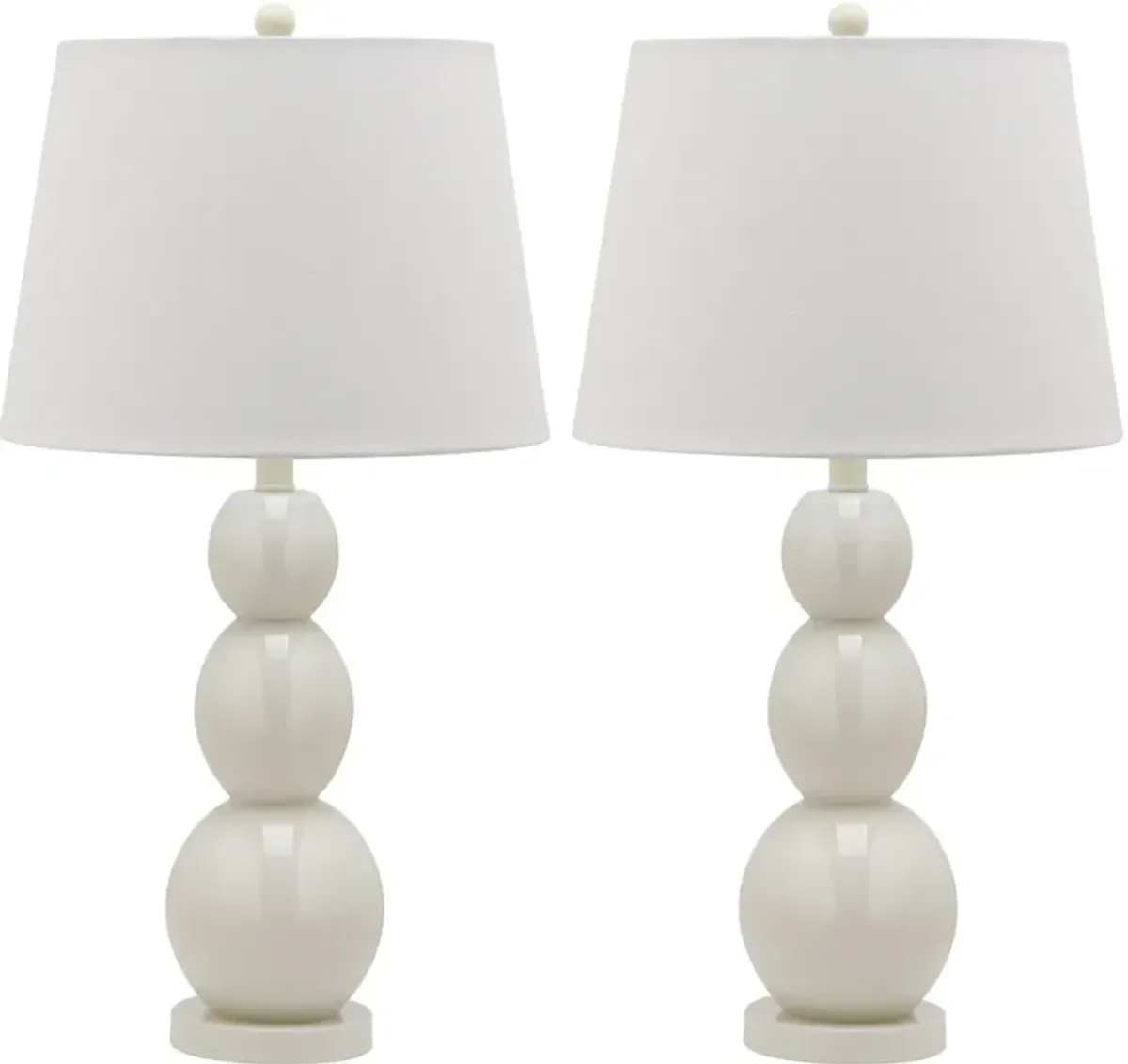 Jayne 26.5-Inch H Three Sphere Glass Lamp - Set of 2