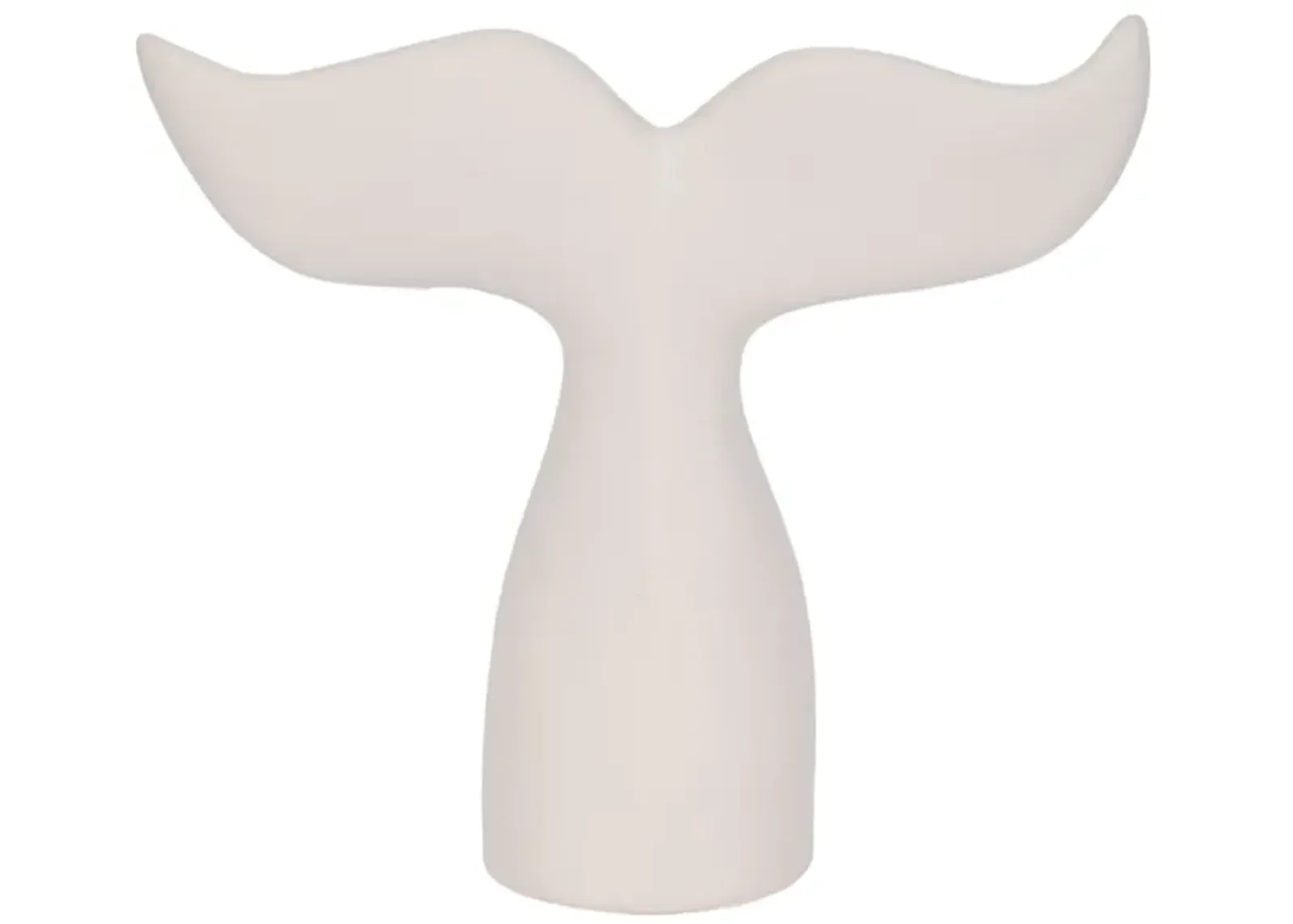 10" Textured Whale Tail, White