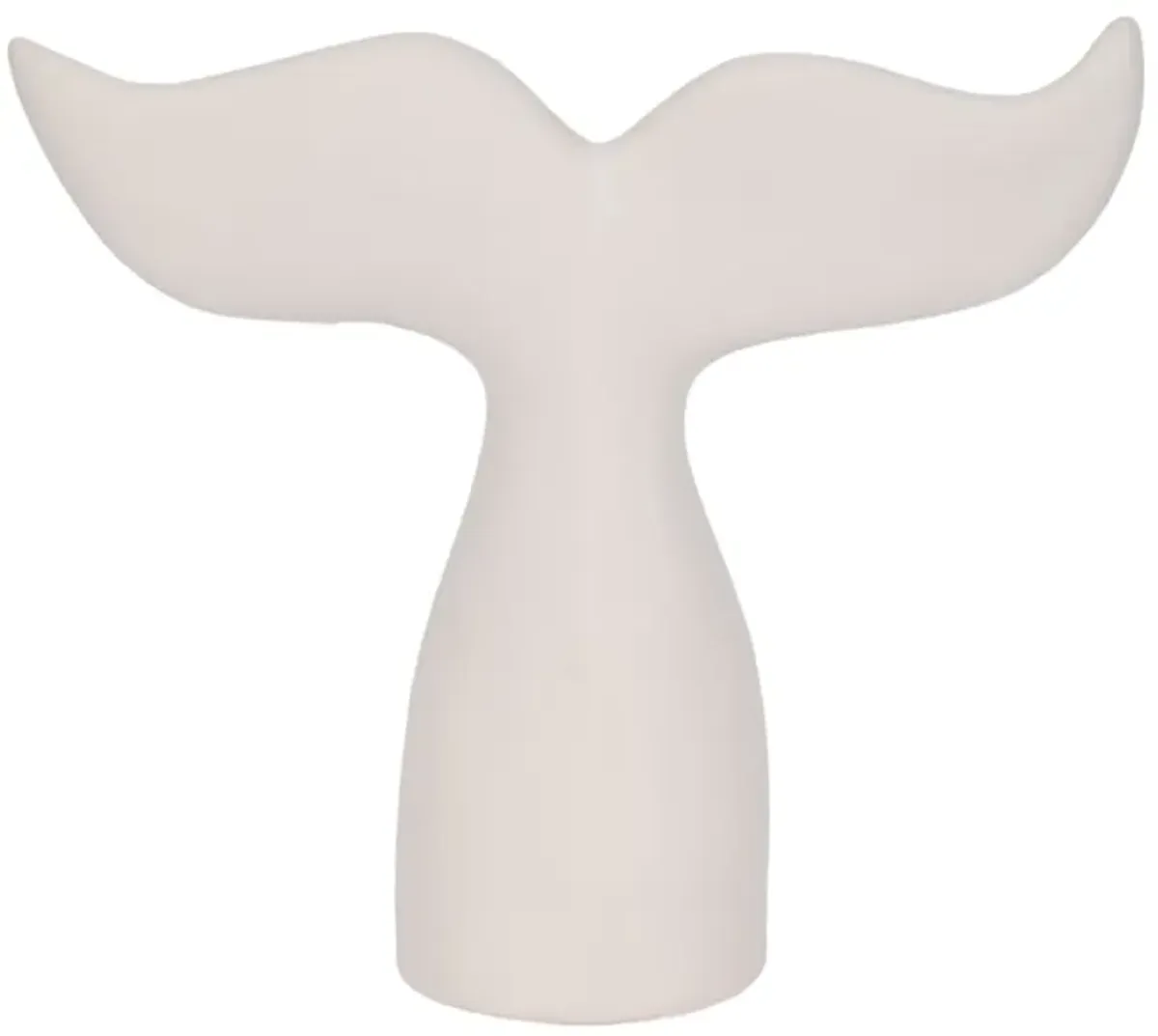 10" Textured Whale Tail, White