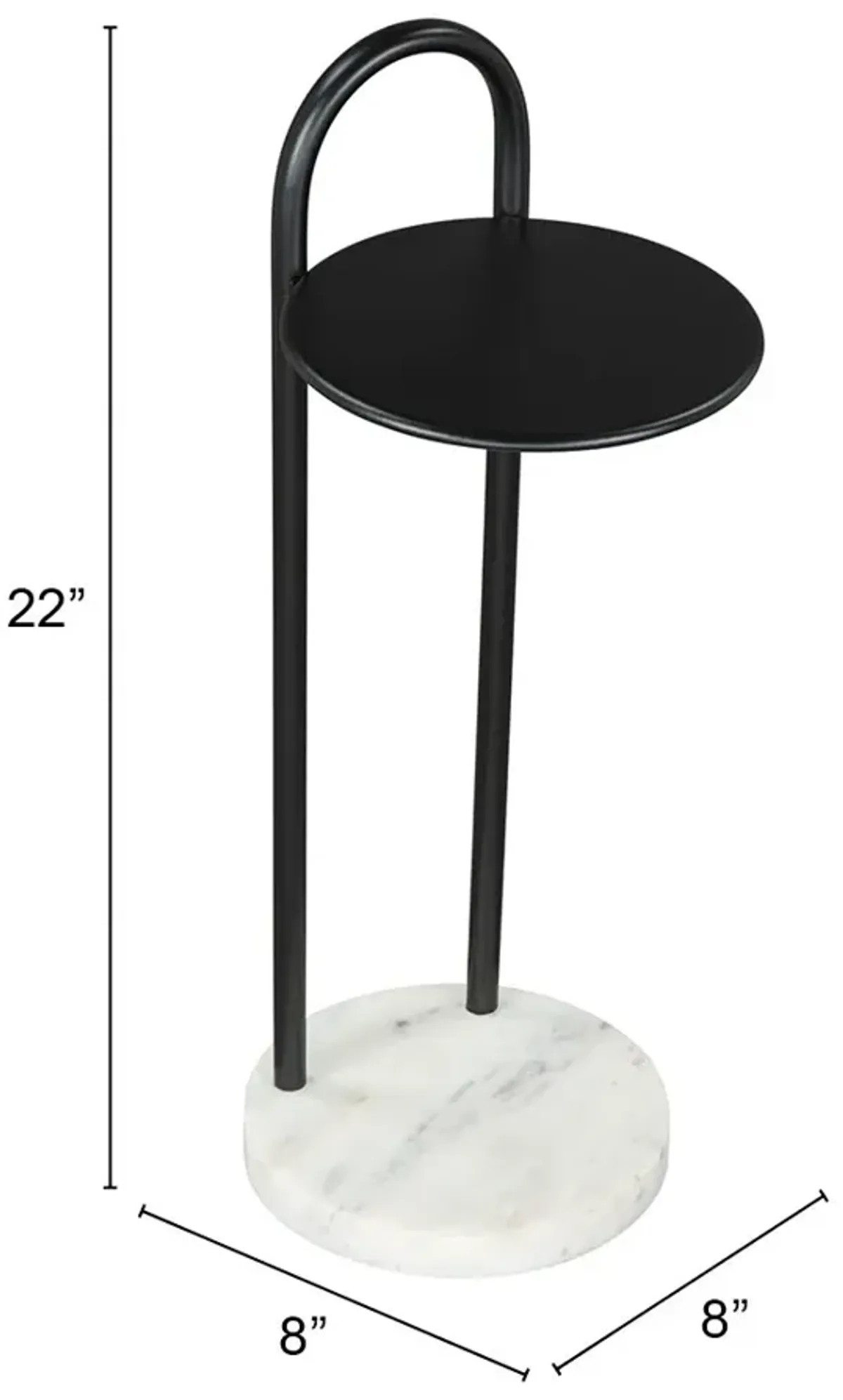 Christian Side Table Black & White