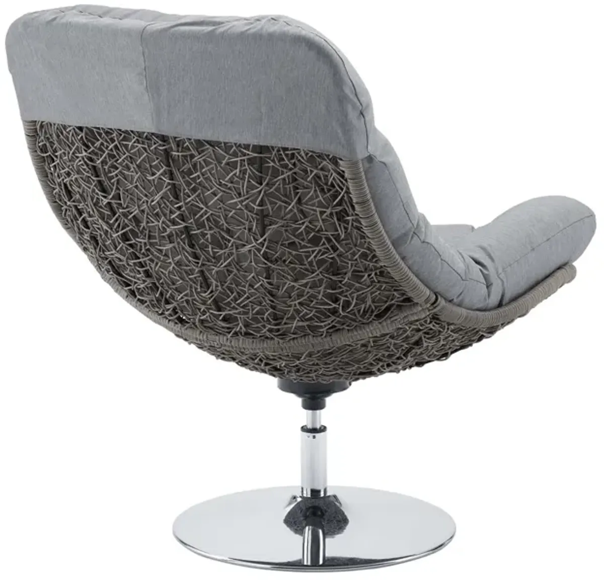 Brighton Wicker Rattan Outdoor Patio Swivel Lounge Chair