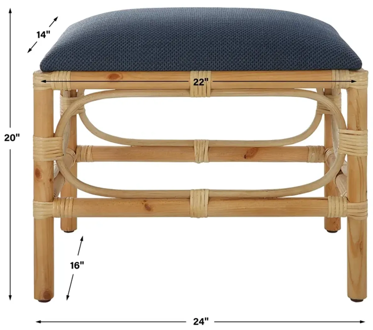 Laguna Small Navy Bench