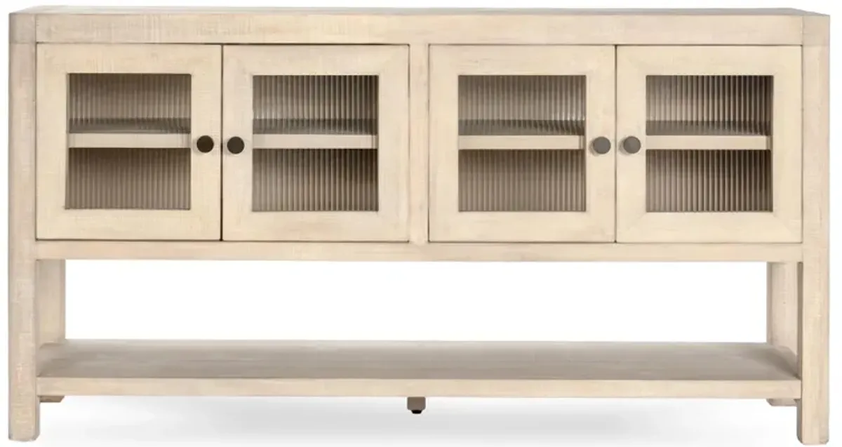 Tenno 70" Reclaimed Pine Wood White Wash Sideboard