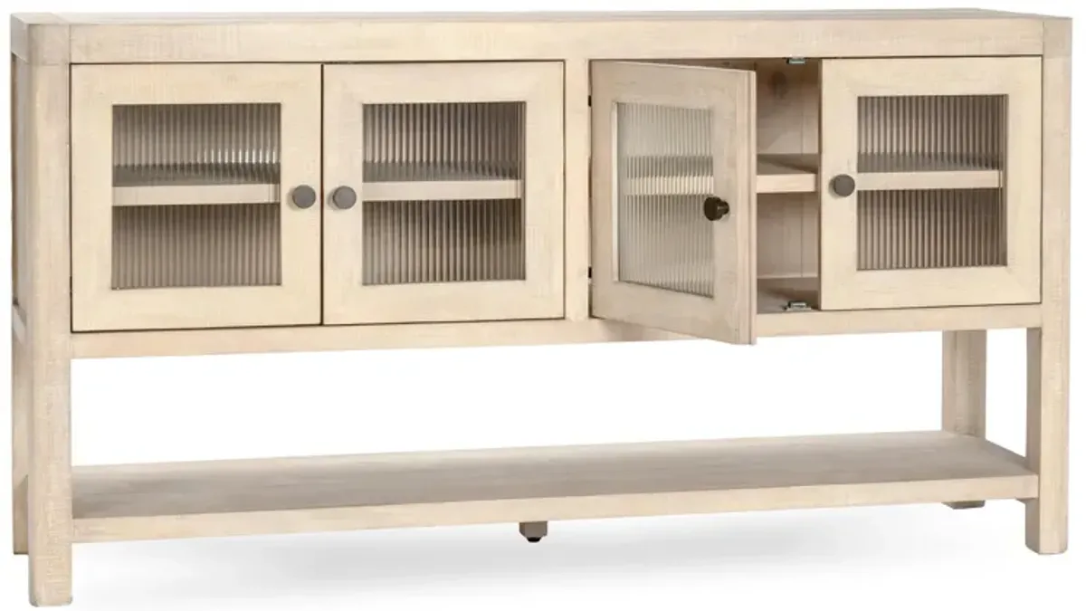 Tenno 70" Reclaimed Pine Wood White Wash Sideboard