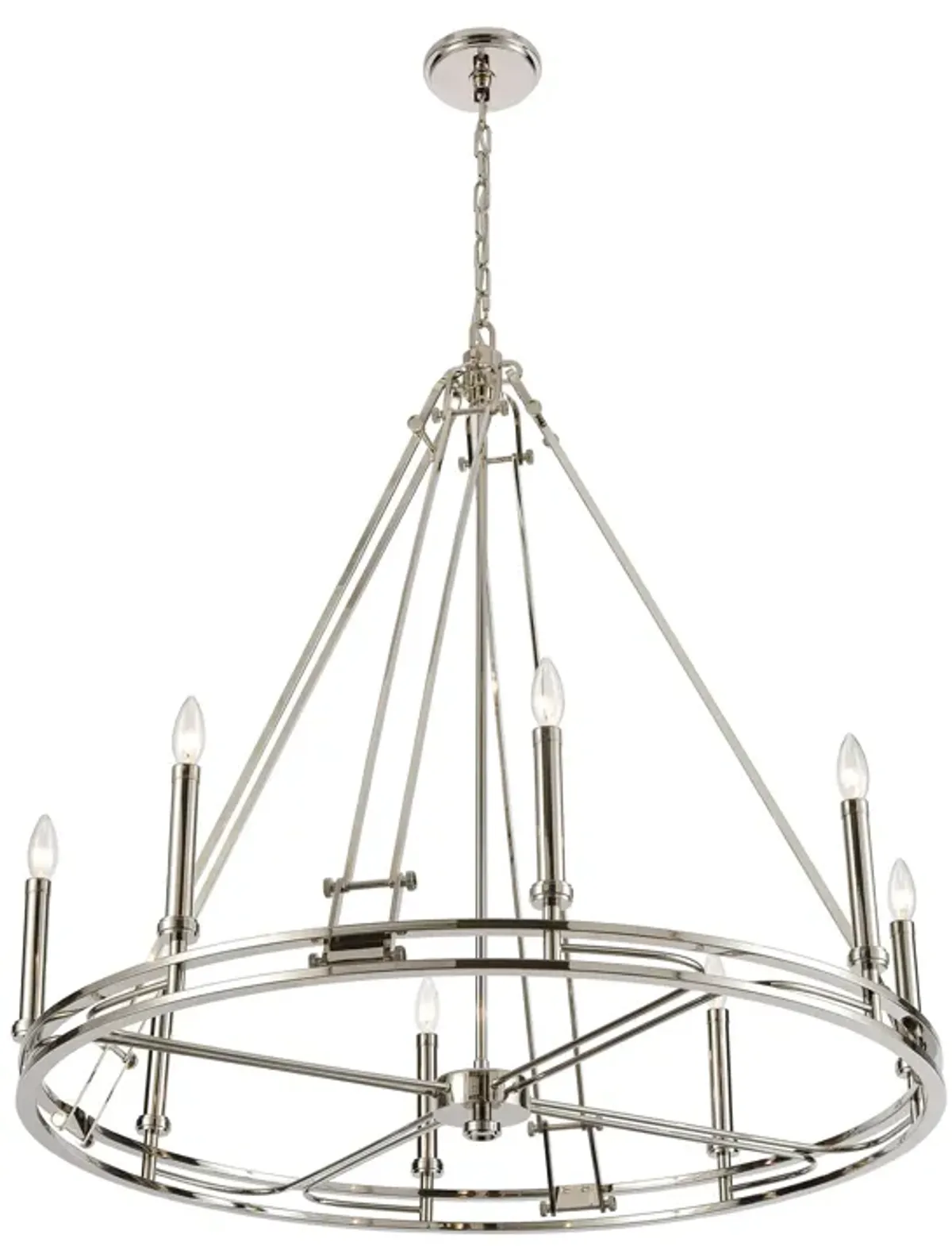 Bergamo 8-Light Chandelier in Polished Nickel