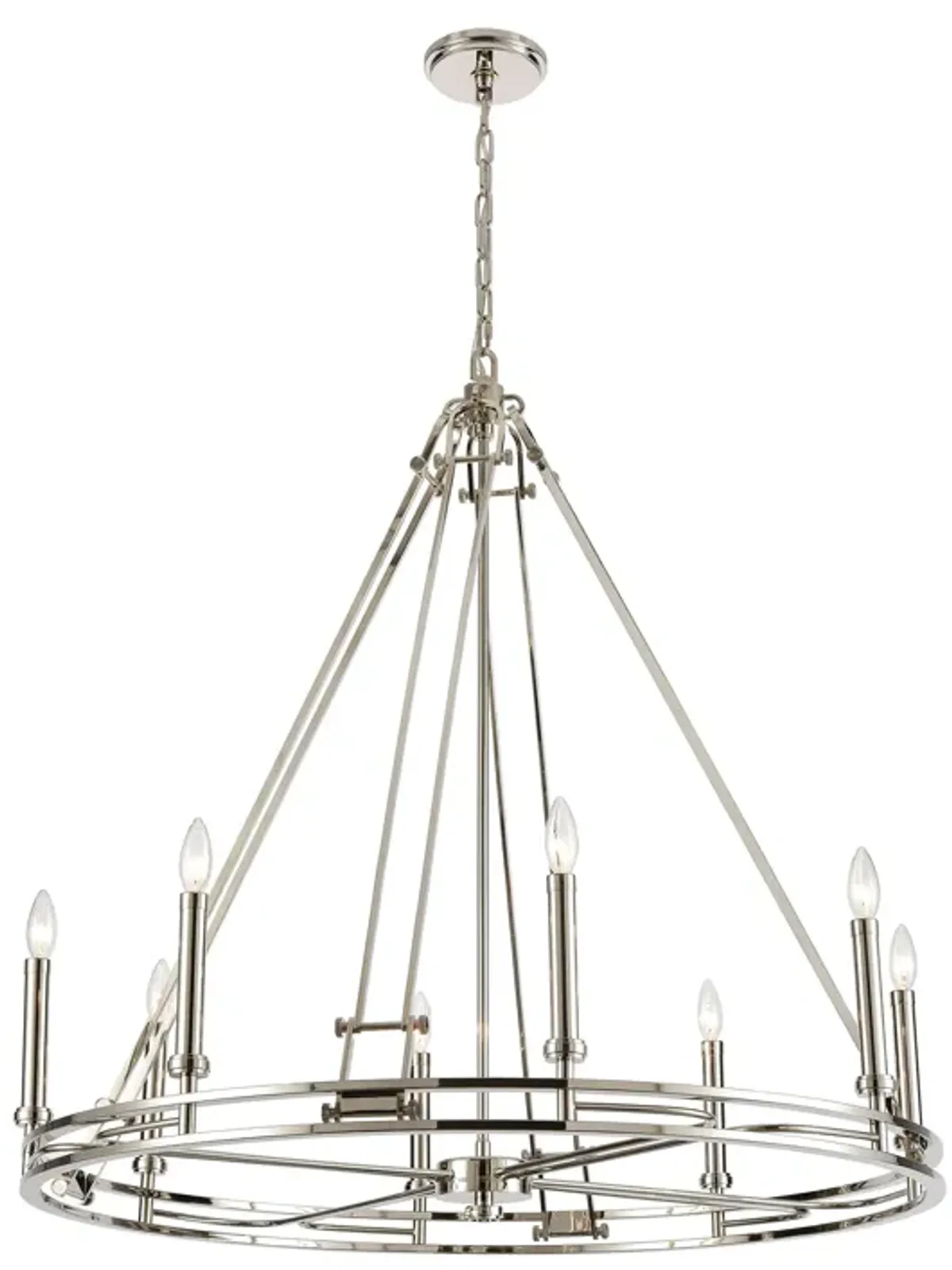 Bergamo 8-Light Chandelier in Polished Nickel