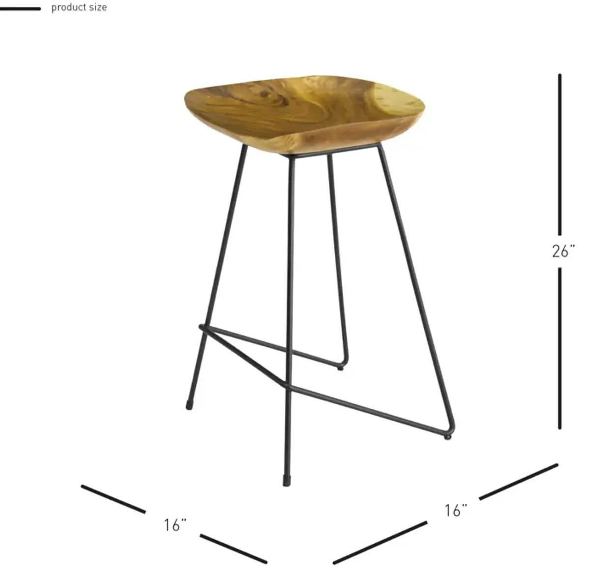 Naya Trembesi Counter Stool