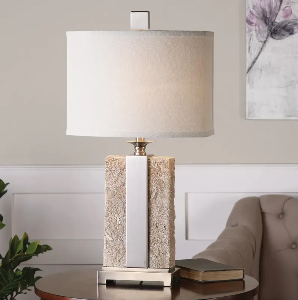 Bonea Stone Ivory Table Lamp