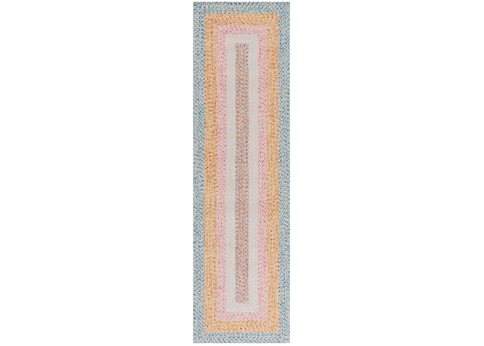 BRAIDED 318 AQUA  2'-3' x 8' Runner Rug