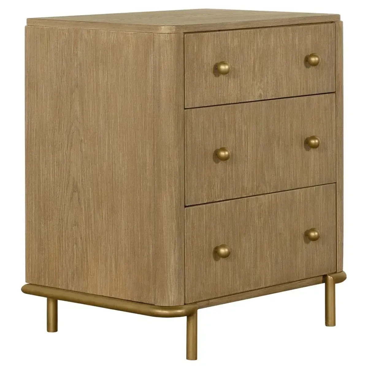 Aaliyah 3-Drawer Nightstand with Dual Usb Ports