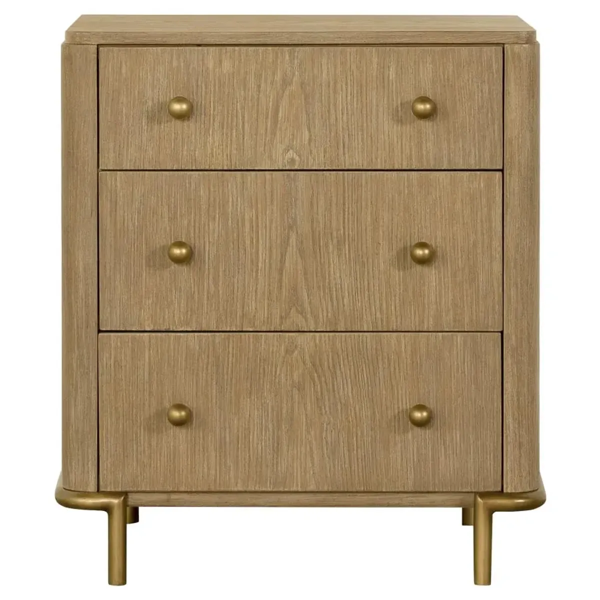 Aaliyah 3-Drawer Nightstand with Dual Usb Ports