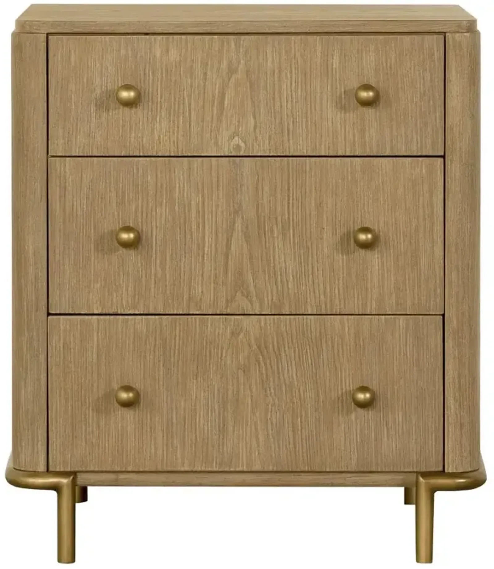 Aaliyah 3-Drawer Nightstand with Dual Usb Ports