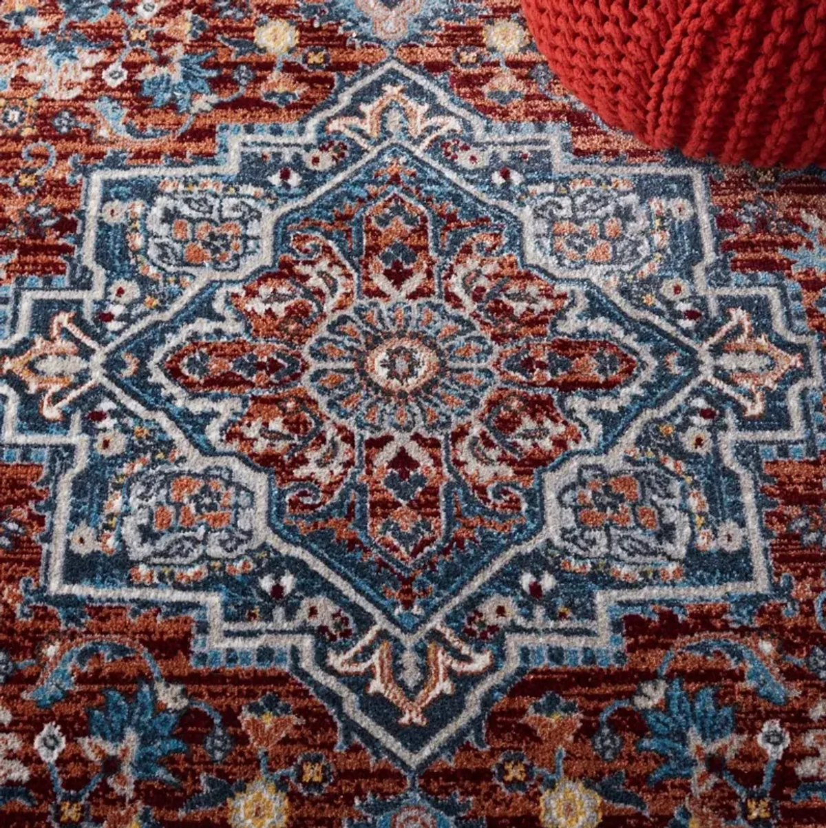 BAYSIDE 110 Red 2'-2' X 8' Runner Rug