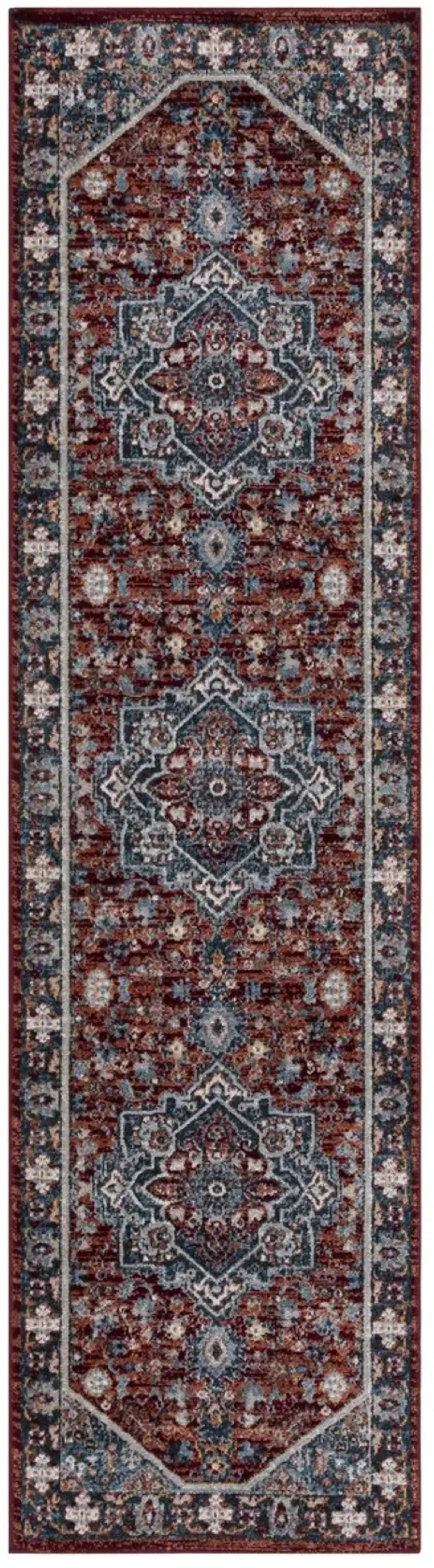 BAYSIDE 110 Red 2'-2' X 8' Runner Rug