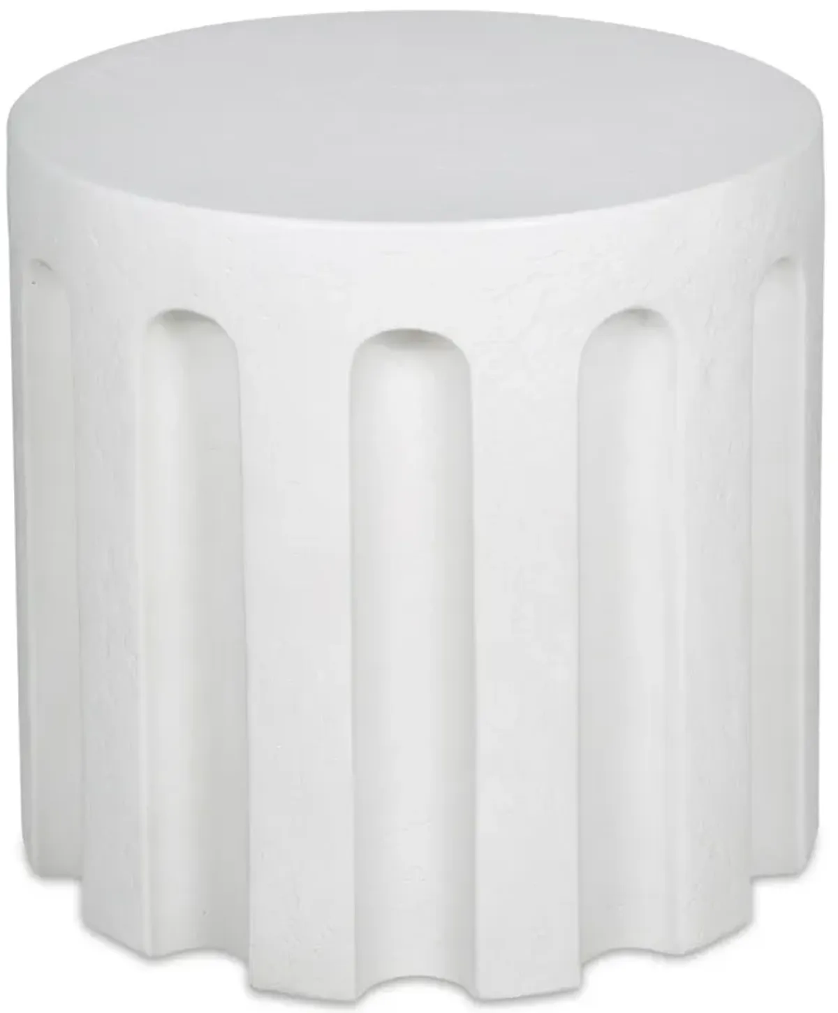 Eris Outdoor Accent Table White